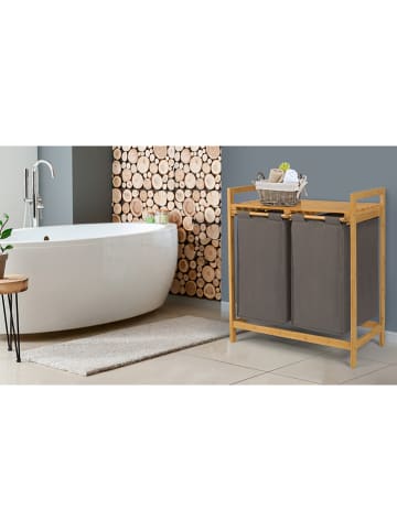 IDOMYA Essentials Kosz w kolorze jasnobrązowo-szarym na pranie - 64 x 73 x 33 cm