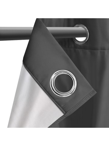 IDOMYA Essentials 2-delige set: gordijnen grijs - (L)240 x (B)135 cm