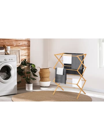 IDOMYA Essentials Wäscheständer in Hellbraun - (B)63,5 x (H)106,5 x (T)36,5 cm