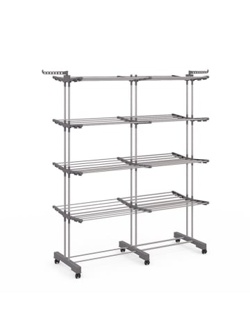 IDOMYA Essentials Wäscheständer in Grau/ Silber - (B)73 x (H)183 x (T)66 cm