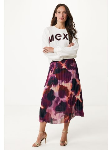 Mexx Plisseerock in Aubergine/ Rosa