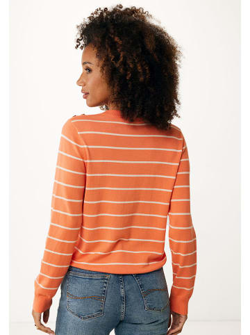 Mexx Sweter w kolorze pomarańczowo-białym