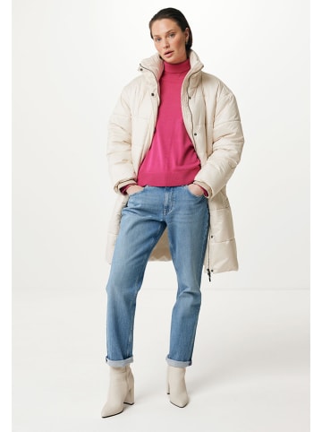 Mexx Doorgestikte mantel wit