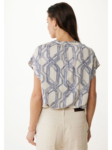 Mexx Bluse in Creme/ Blau