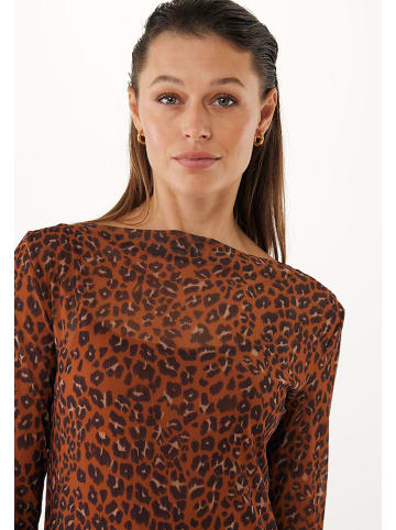 Mexx Mesh leopard dress lichtbruin