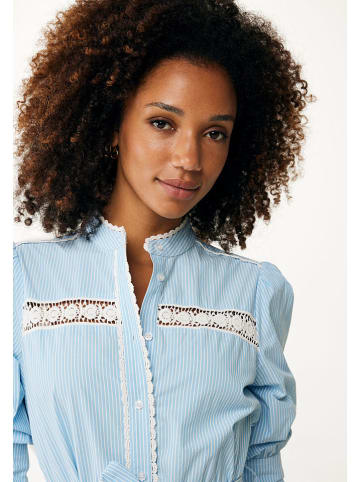 Mexx Kleid in Hellblau/ Weiß
