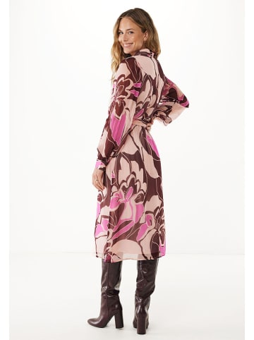 Mexx Jurk roze/bruin/beige