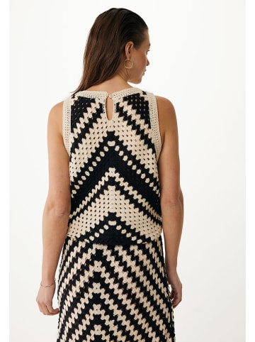 Mexx Top w kolorze czarno-beżowym