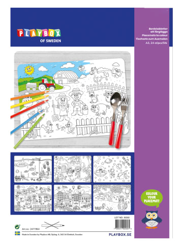 Playbox DIY-placemats - vanaf 3 jaar - 24 stuks