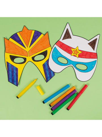 Playbox Tekturowe maski (12 szt.) "Superhero" - 3+