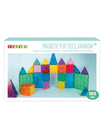 Playbox Klocki magnetyczne (100 szt.) "Rainbow" - 3+