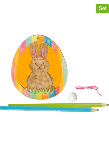 SUNNYSUE 4er-Set: Anhänger "Hase Lopi" in Natur