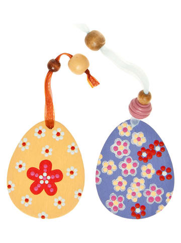 SUNNYSUE 6-delige set: houten hangers "Ei" dennenhout - vanaf 3 jaar