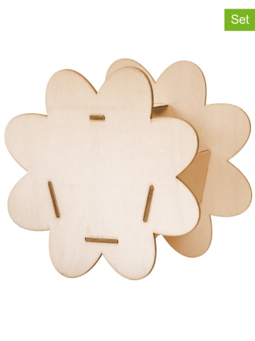 SUNNYSUE 6er-Set: Bausätze "Holzkörbchen Blume" - ab 3 Jahren