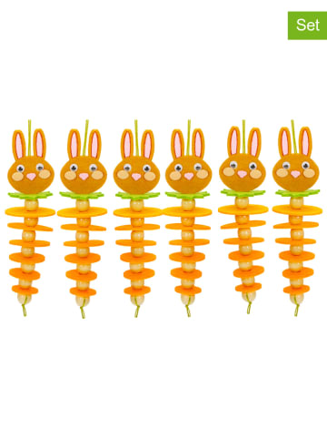 SUNNYSUE Filzanhänger-Bastelset "Karotten Häschen" - 6 Stück
