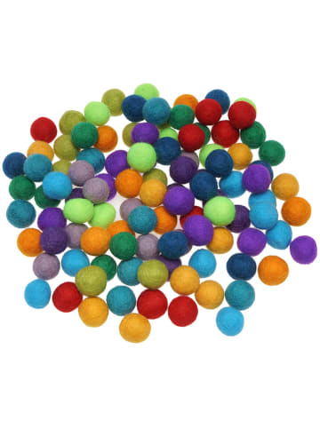 SUNNYSUE Viltballetjes meerkleurig - 120 stuks