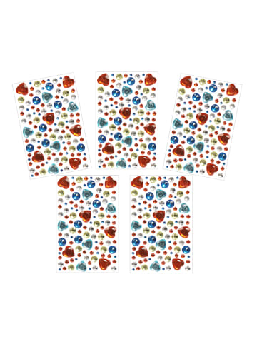 SUNNYSUE Glitterkleefsteentjes "Harten" meerkleurig