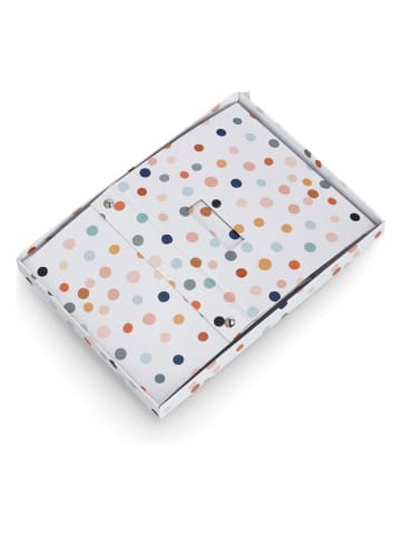Zeller 2-delige set: opbergdoos "Dots" meerkleurig - (B)35 x (H)20 x (D)25 cm