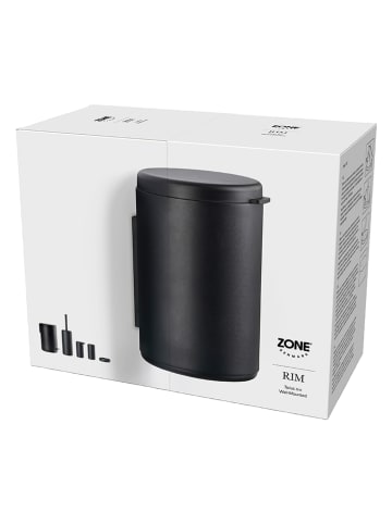 Zone Denmark Kosz łazienkowy "Rim" w kolorze czarnym - 3,3 l