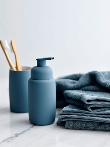 SÖDAHL Tandenborstelbeker "Mono" blauw - (H)11 x Ø 6,5 cm