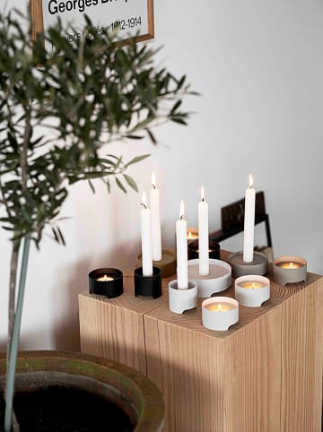 Zone Denmark Theelichthouder "Singles" lichtgrijs - (H)4 x Ø 7,5 cm