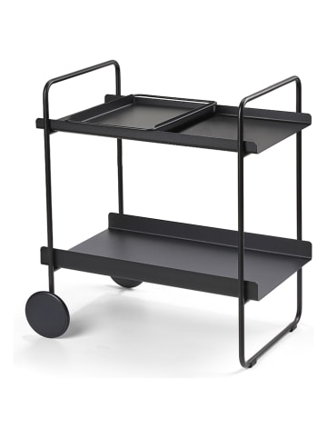 Zone Denmark Wózek barowy w kolorze czarnym - 60,5 x 66,4 x 40,5 cm