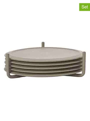 Zone Denmark 7-częściowy zestaw "Singles" w kolorze szarobrązowym - wys. 3 x Ø 10 cm