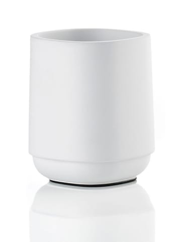 Zone Denmark Zahnbürstenbecher "Time White" in Weiß - (H)9 cm x Ø 8,5 cm