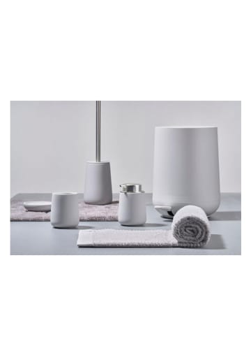 Zone Denmark 2-delige set: tandenborstelbekers "Nova" wit - (H)10 x Ø 8 cm