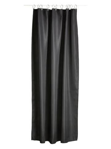 Zone Denmark Zasłona prysznicowa "Lux" w kolorze czarnym - 200 x 180 cm
