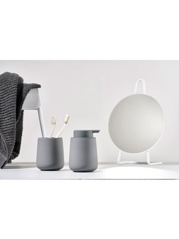 Zone Denmark Kubki łazienkowe (2 szt.) "Nova One" w kolorze jasnoszarym - wys.10 x Ø 8,5 cm