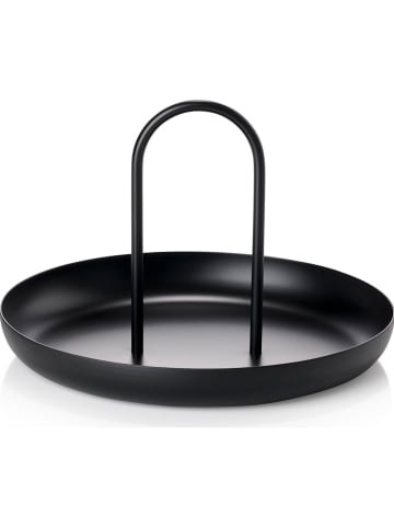 Zone Denmark Tablett "Singles" in Schwarz - (H)13 x Ø 20 cm