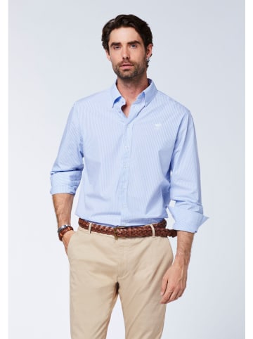 Polo Sylt Hemd - Regular fit - in Hellblau/ Weiß