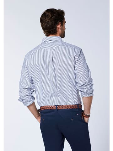 Polo Sylt Hemd - Regular fit - in Grau/ Weiß