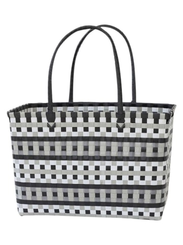 Overbeck and Friends Shopper ''Kara'' in Schwarz/ Grau - (B)43 x (H)28 x (T)23 cm