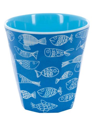 Overbeck and Friends Becher "Crazy Fish" in Dunkelblau - 250 ml