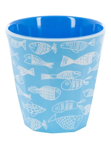 Overbeck and Friends Becher "Crazy Fish" in Hellblau - 250 ml