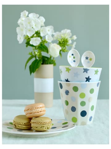 Overbeck and Friends Trinkbecher "Niki" in Weiß/ Grün - 250 ml