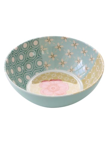 Overbeck and Friends Schale "Sunday-Rose" in Türkis/ Rosa - Ø 15,5 cm 