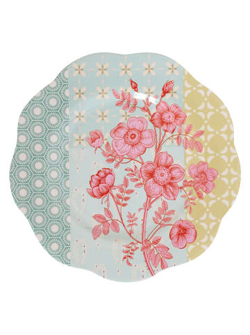 Overbeck and Friends Speiseteller "Sunday-Rose" in Türkis/ Rosa - Ø 26 cm