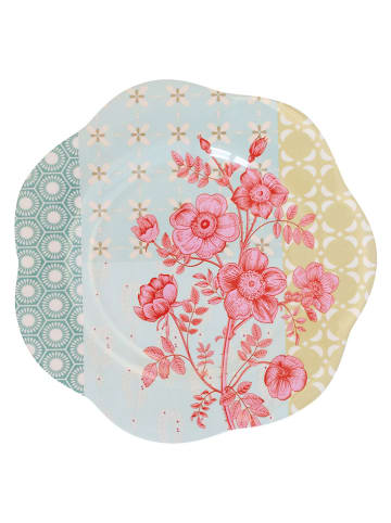 Overbeck and Friends Talerzyk deserowy "Sunday-Rose" w kolorze turkusowo-jasnoróżowym -  Ø 22 cm