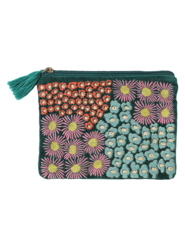 Overbeck and Friends Kosmetiktasche ''Zahra'' in Grün/ Bunt - (B)21 x (H)15 cm