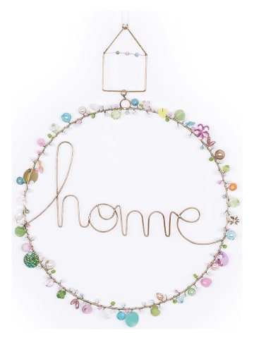 Overbeck and Friends Dekohänger "Home Candy" in Bunt - Ø 22 cm