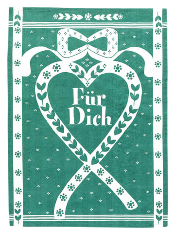 Overbeck and Friends Geschirrtuch "Für Dich" in Mint - (L)70 x (B)50 cm