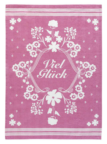 Overbeck and Friends Geschirrtuch "Viel Glück" in Lila - (L)70 x (B)50 cm
