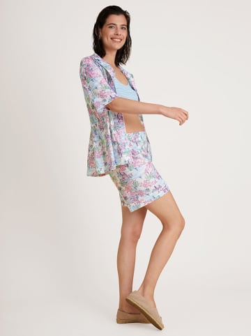 Calida Pyjama-Oberteil in Hellblau/ Pink