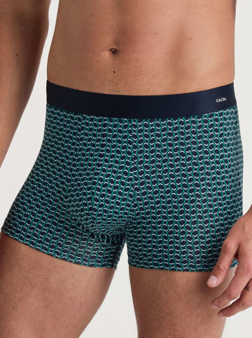 Calida Boxershorts in Dunkelblau/ Türkis