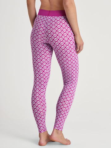 Calida Leggings in Lila/ Weiß