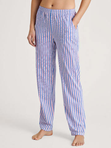 Calida Pyjama-Hose in Blau/ Pink/ Weiß