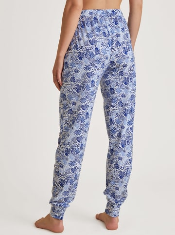 Calida Pyjama-Hose in Blau/ Weiß
